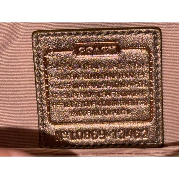 Coach Madeline Metallic Rose Vintage Coach Shoulder Purse 6X10 - Picture 9 of 16